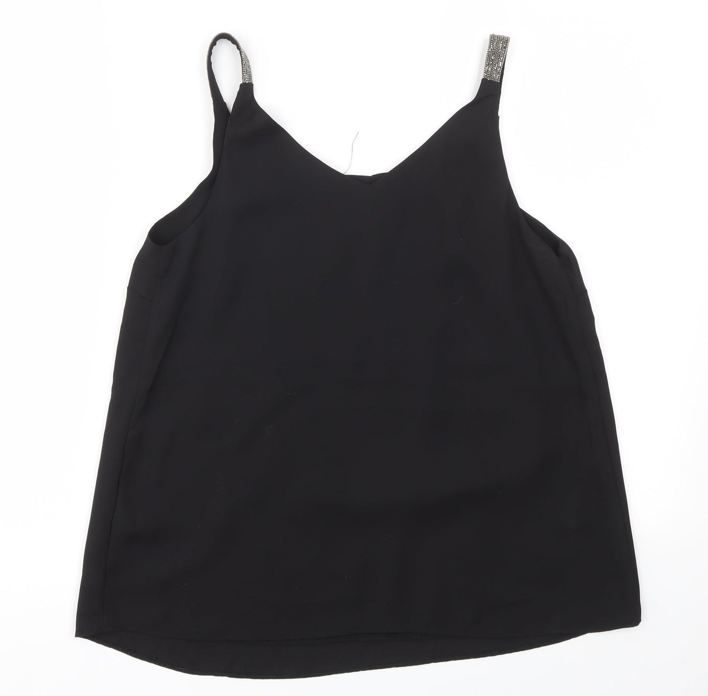 Womens UK Size 8 Dorothy Perkins Black Basic Blouse