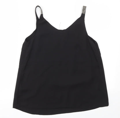 Womens UK Size 8 Dorothy Perkins Black Basic Blouse
