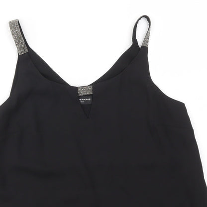 Womens UK Size 8 Dorothy Perkins Black Basic Blouse
