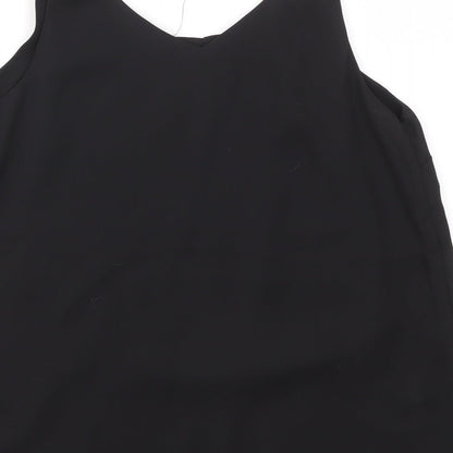 Womens UK Size 8 Dorothy Perkins Black Basic Blouse
