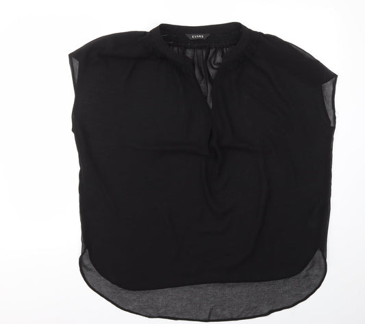 Evans Womens Black   Basic Blouse Size 14