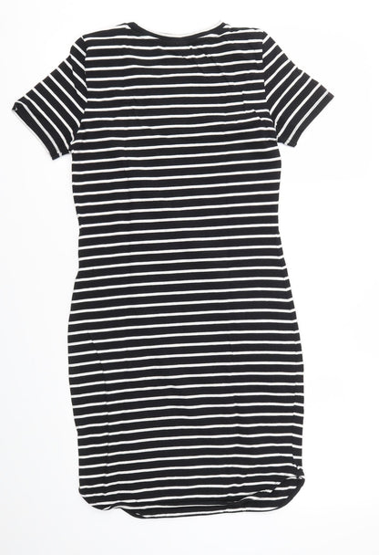 NOISY MAY  Womens Black Striped  Fit & Flare  Size XS