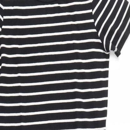 NOISY MAY  Womens Black Striped  Fit & Flare  Size XS