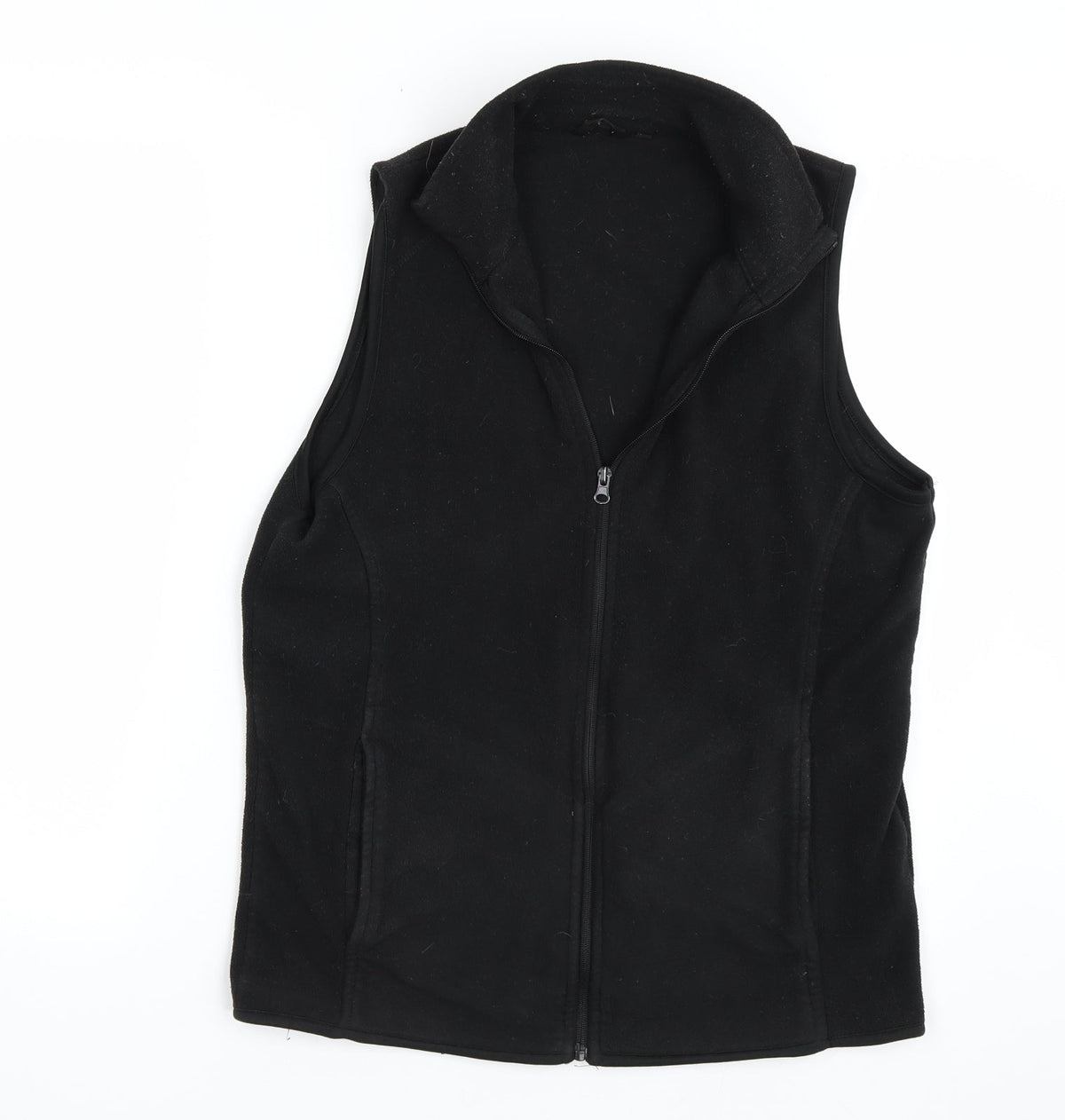 Additional front view of Result women’s black full zip sweatshirt, size L