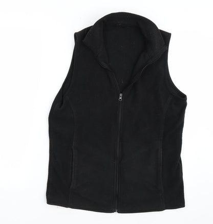 Additional front view of Result women’s black full zip sweatshirt, size L
