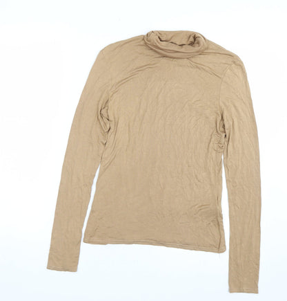 M&S Womens Brown   Basic T-Shirt Size 10