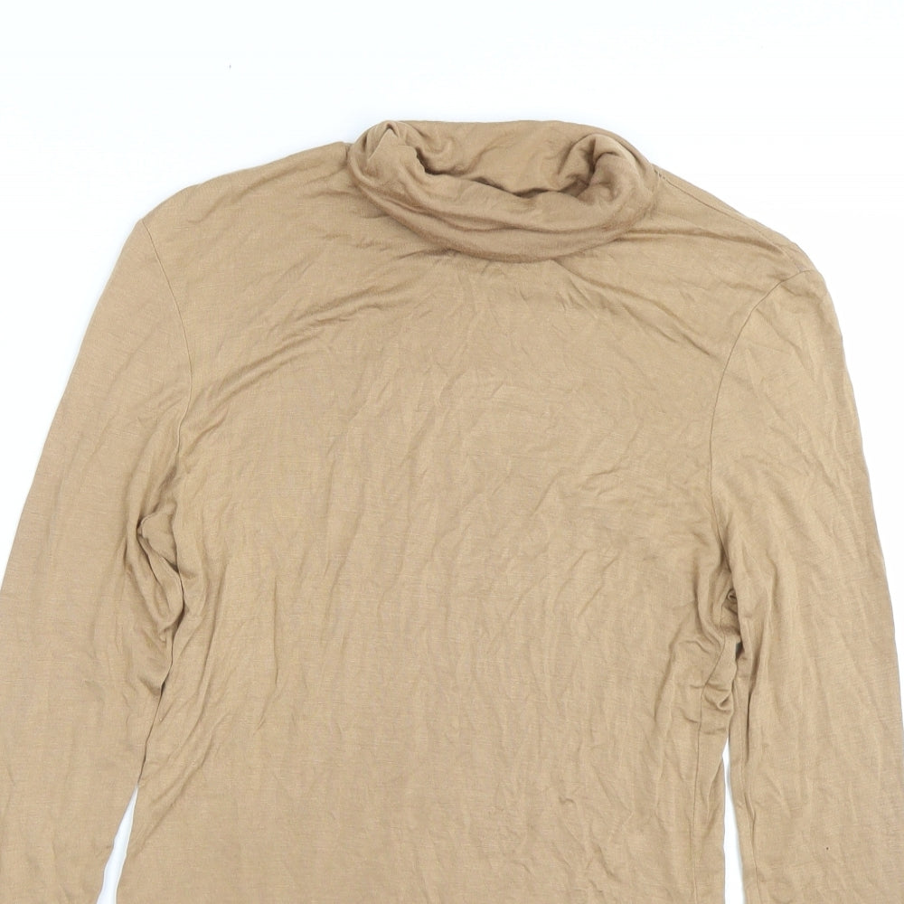 M&S Womens Brown   Basic T-Shirt Size 10