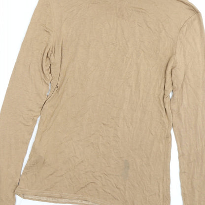 M&S Womens Brown   Basic T-Shirt Size 10