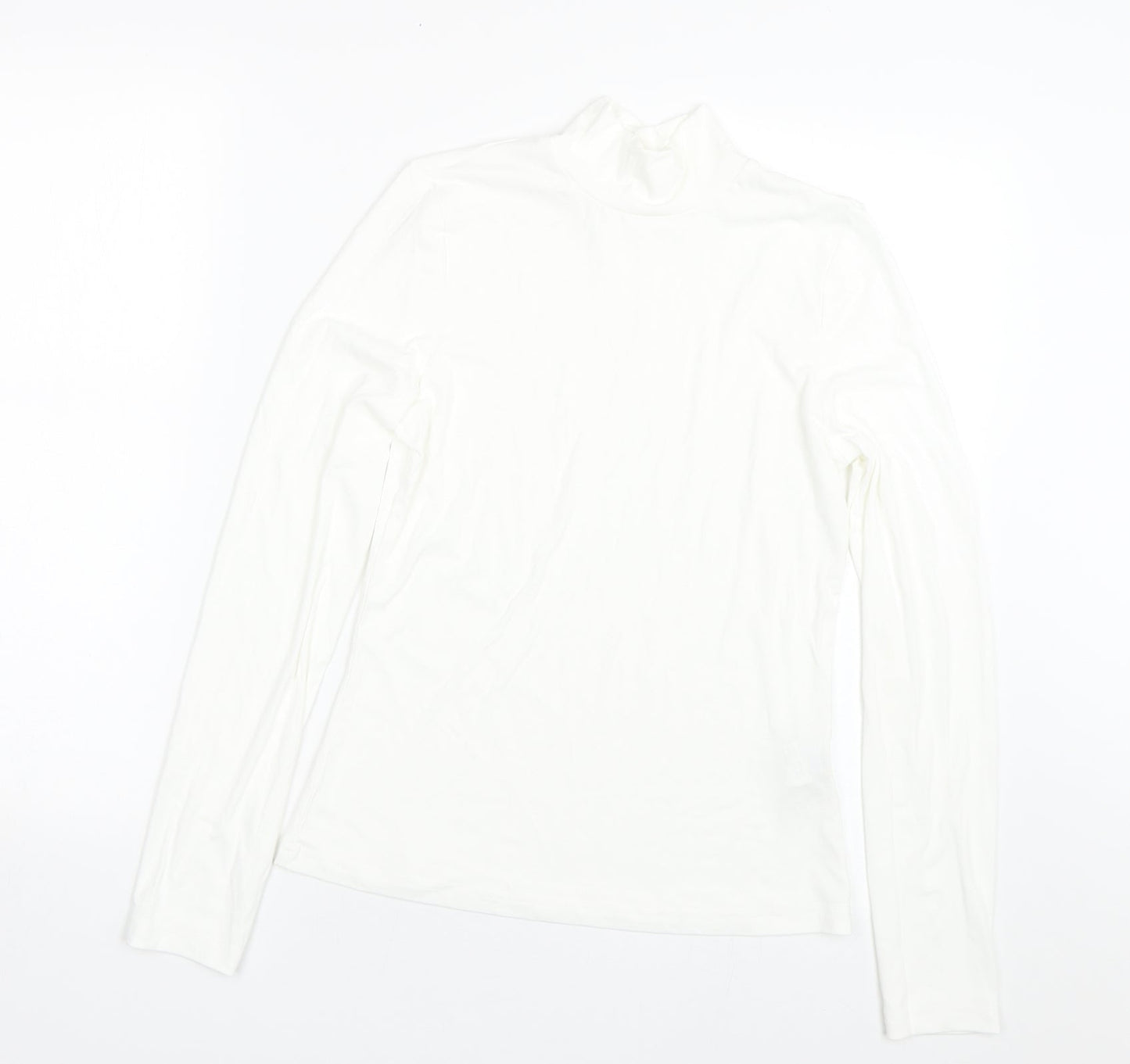 Womens UK Size L Shien White Basic T-Shirt