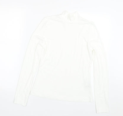 Womens UK Size L Shien White Basic T-Shirt