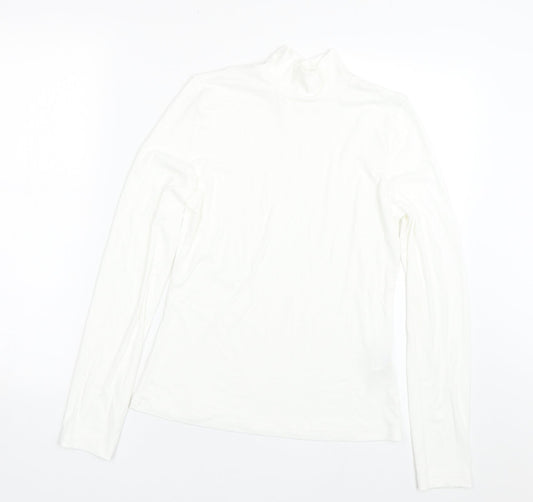 Womens UK Size L Shien White Basic T-Shirt