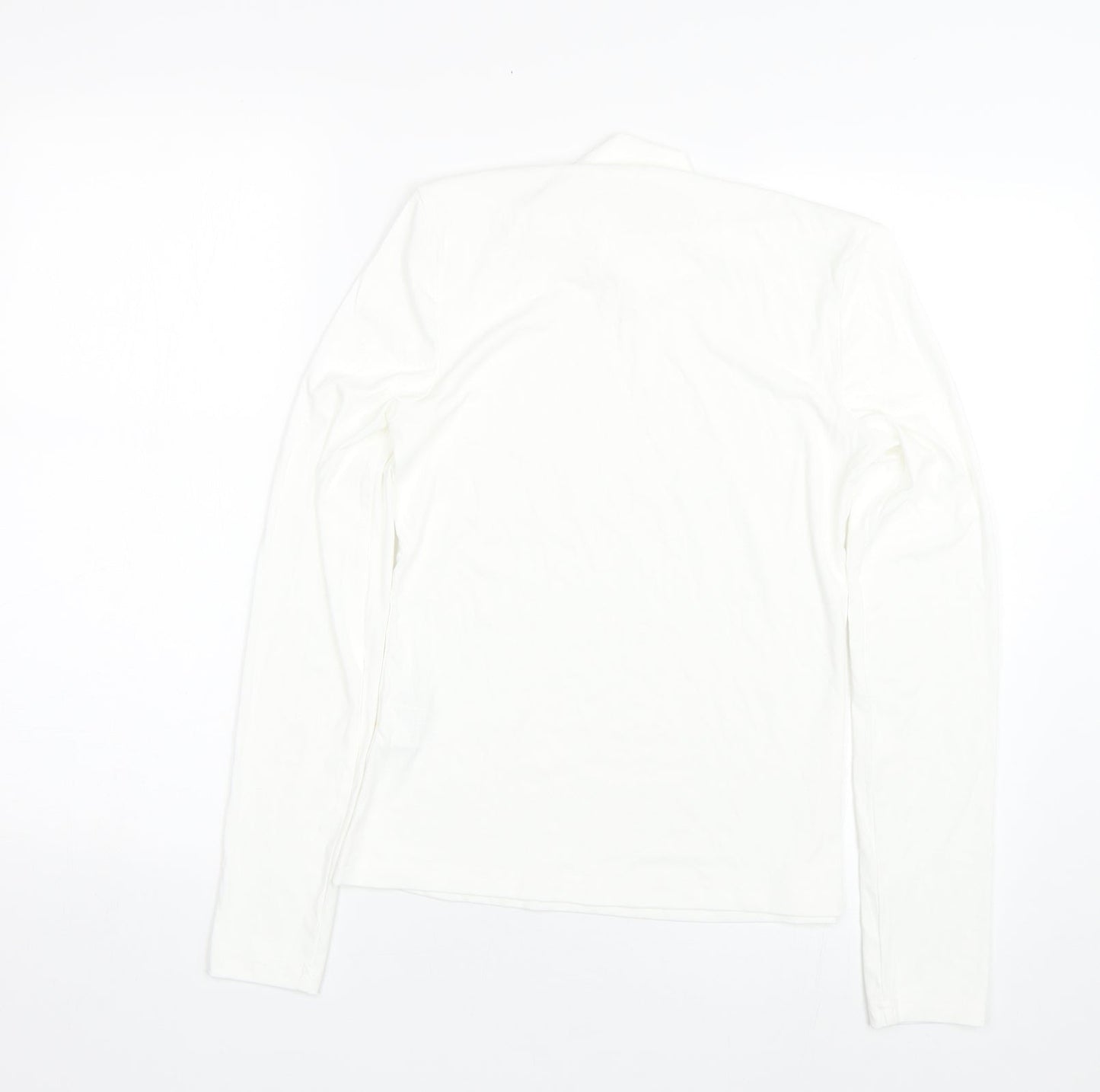 Womens UK Size L Shien White Basic T-Shirt