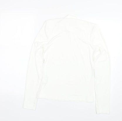 Womens UK Size L Shien White Basic T-Shirt