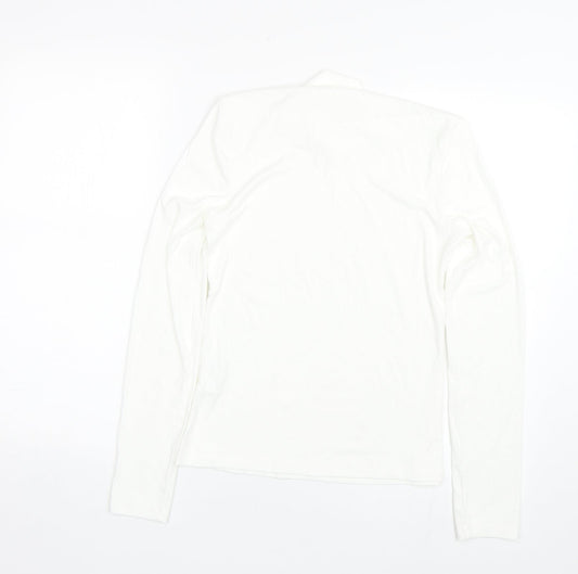 Womens UK Size L Shien White Basic T-Shirt