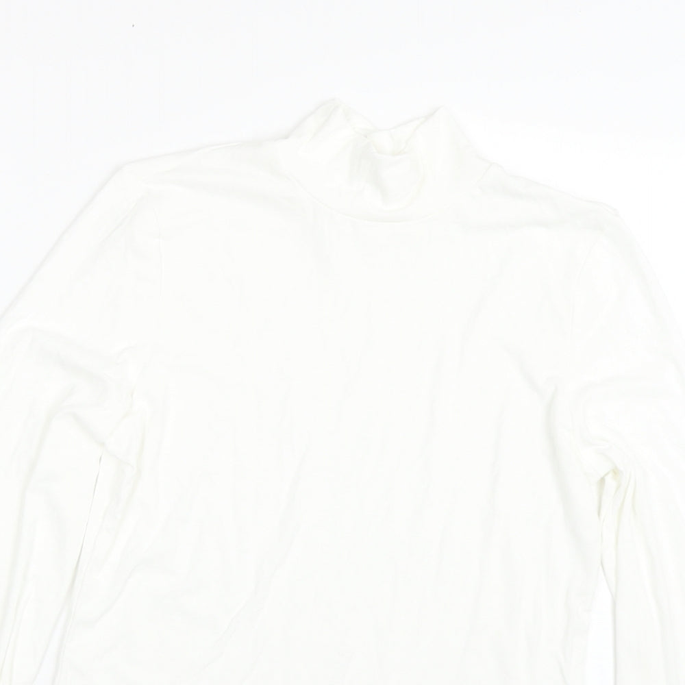 Womens UK Size L Shien White Basic T-Shirt