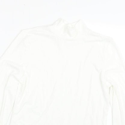 Womens UK Size L Shien White Basic T-Shirt