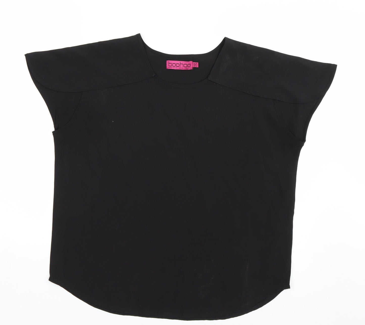 Boohoo Womens Black   Basic T-Shirt Size 10