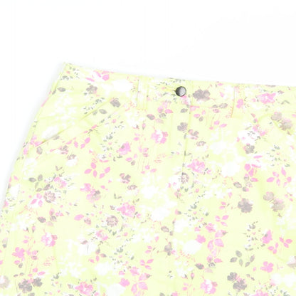 ANNE WEYBURN Womens Multicoloured Floral  Bandage Skirt Size 10