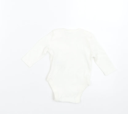 Back view of Primark Baby White Basic T-Shirt, size 0-3, Months