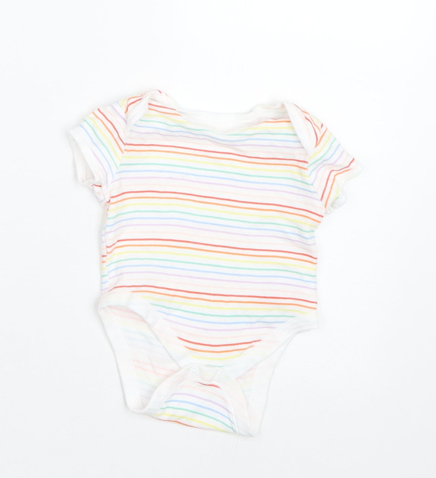 Primark Baby Multicoloured Striped  Basic T-Shirt Size 0-3 Months