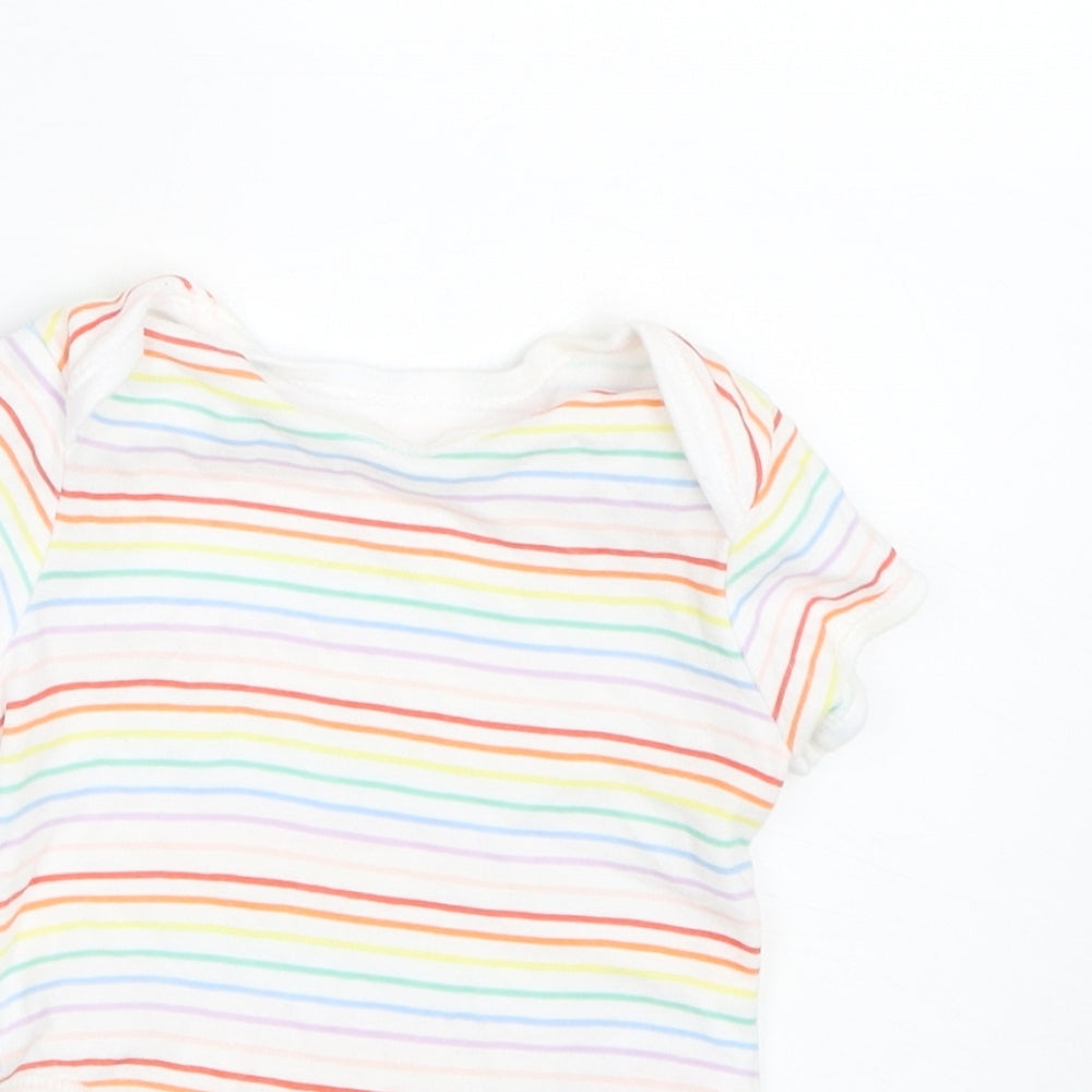 Primark Baby Multicoloured Striped  Basic T-Shirt Size 0-3 Months