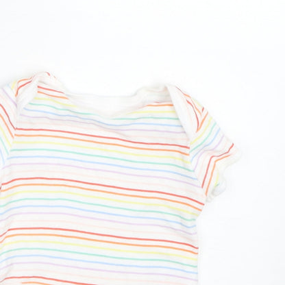 Primark Baby Multicoloured Striped  Basic T-Shirt Size 0-3 Months