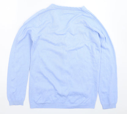 Womens UK Size 12 Isle Blue Cardigan Jumper