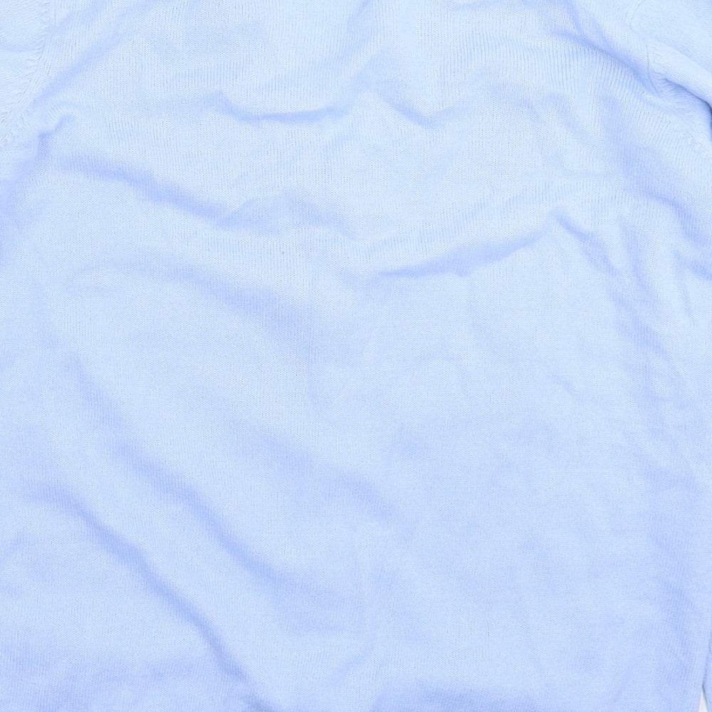Womens UK Size 12 Isle Blue Cardigan Jumper
