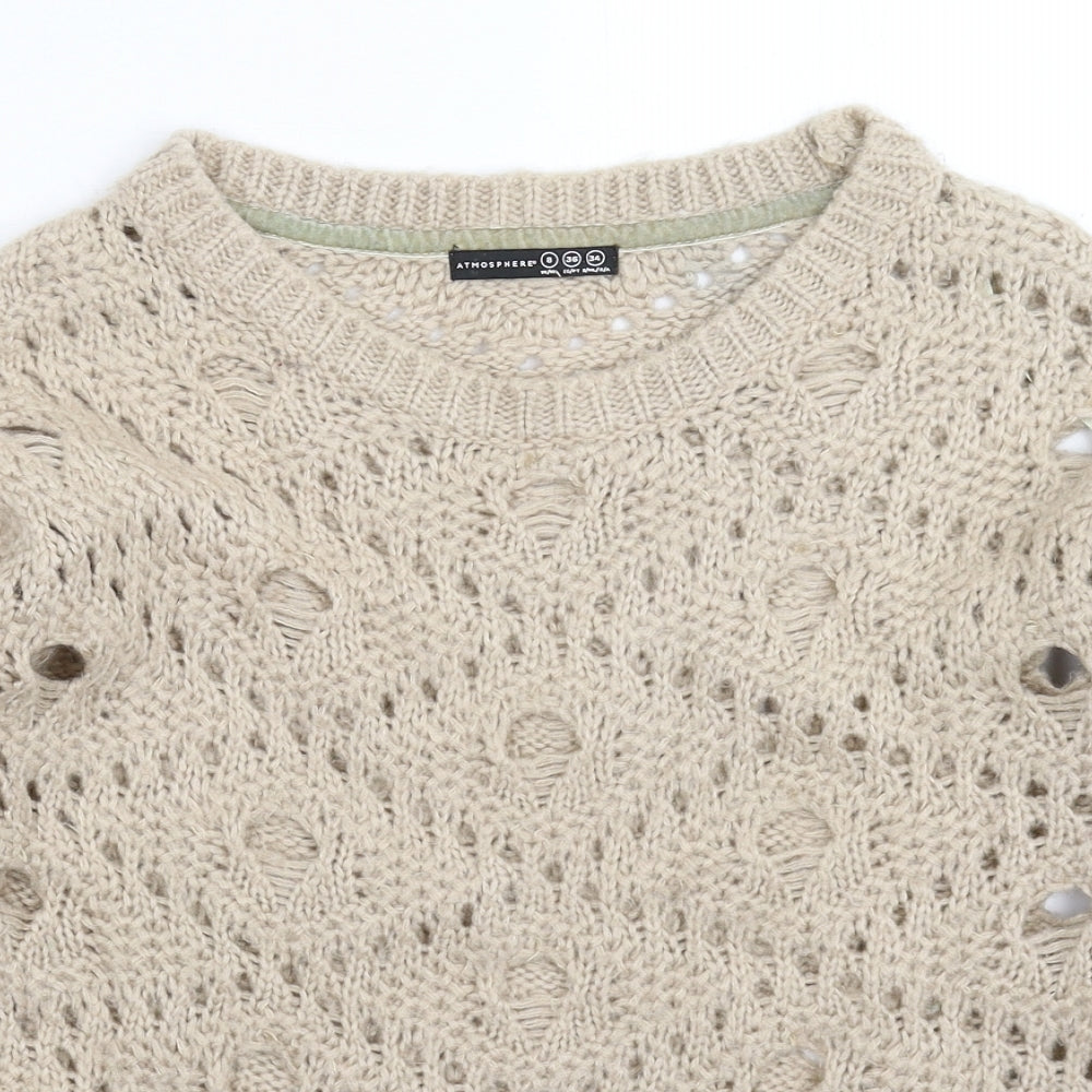 Womens UK Size 8 Atmosphere Grey Pullover Jumper