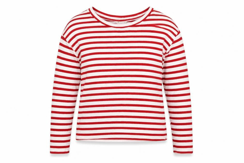Front view of H&M women’s multicoloured striped knit jumper, size XS
