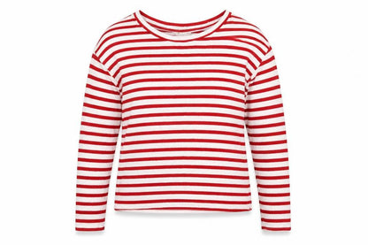 Front view of H&M women’s multicoloured striped knit jumper, size XS