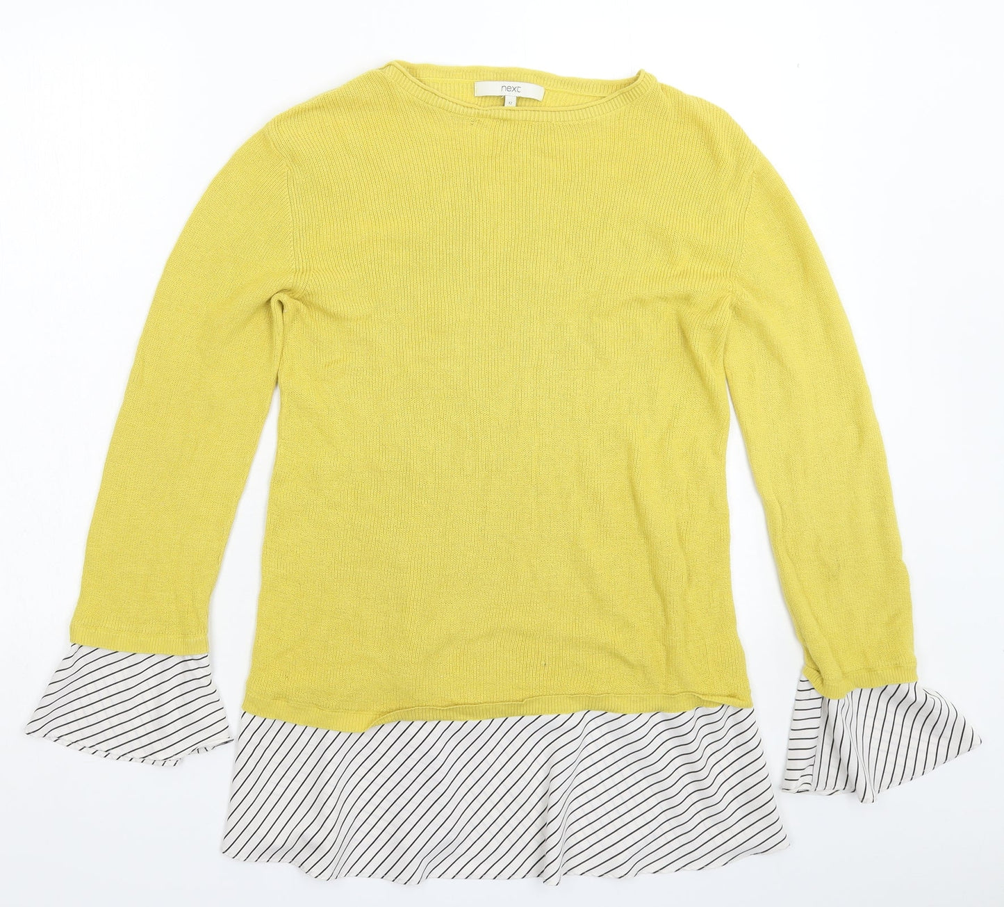 Womens UK Size 12 NEXT Yellow Pullover Jumper