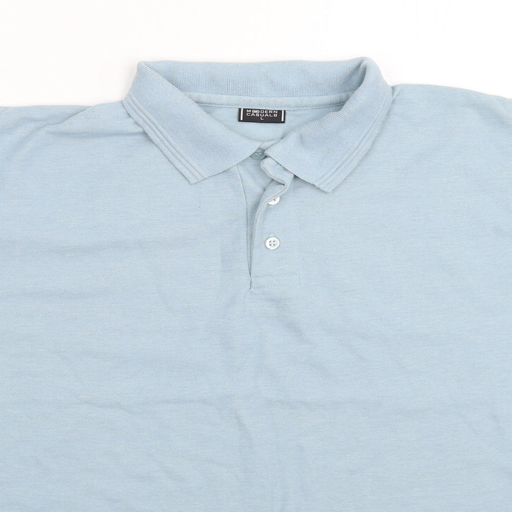 Modern Casuals Mens Blue    Polo Size L