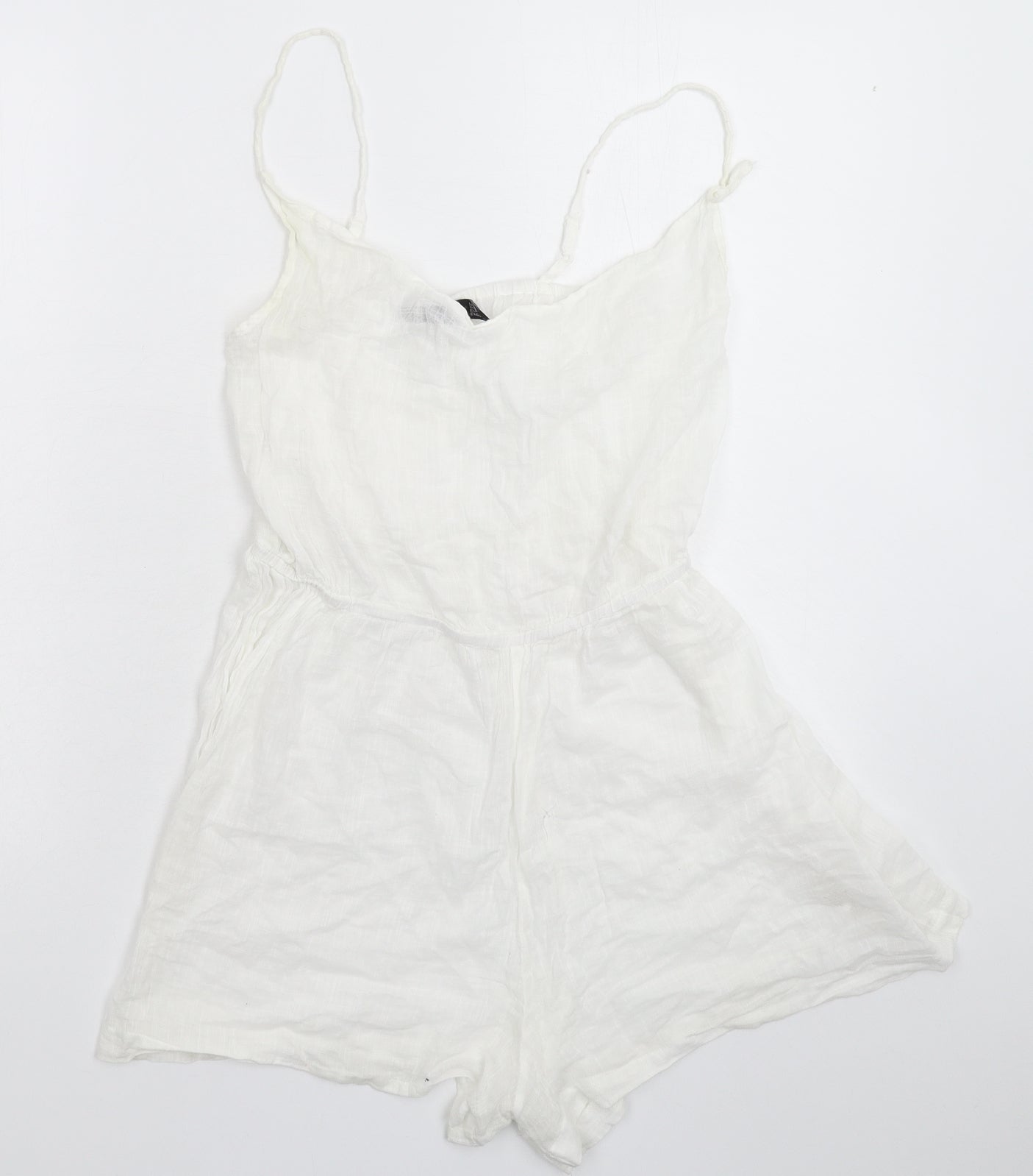 Boohoo Womens White   Jumpsuit One-Piece Size 10 L3 in