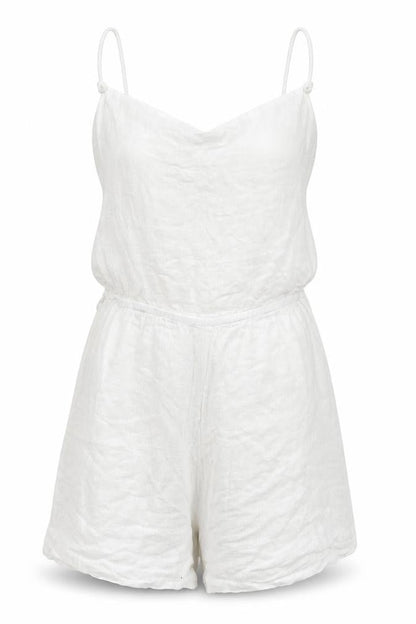 Womens UK Size 10 Boohoo One-Piece White Jumpsuit