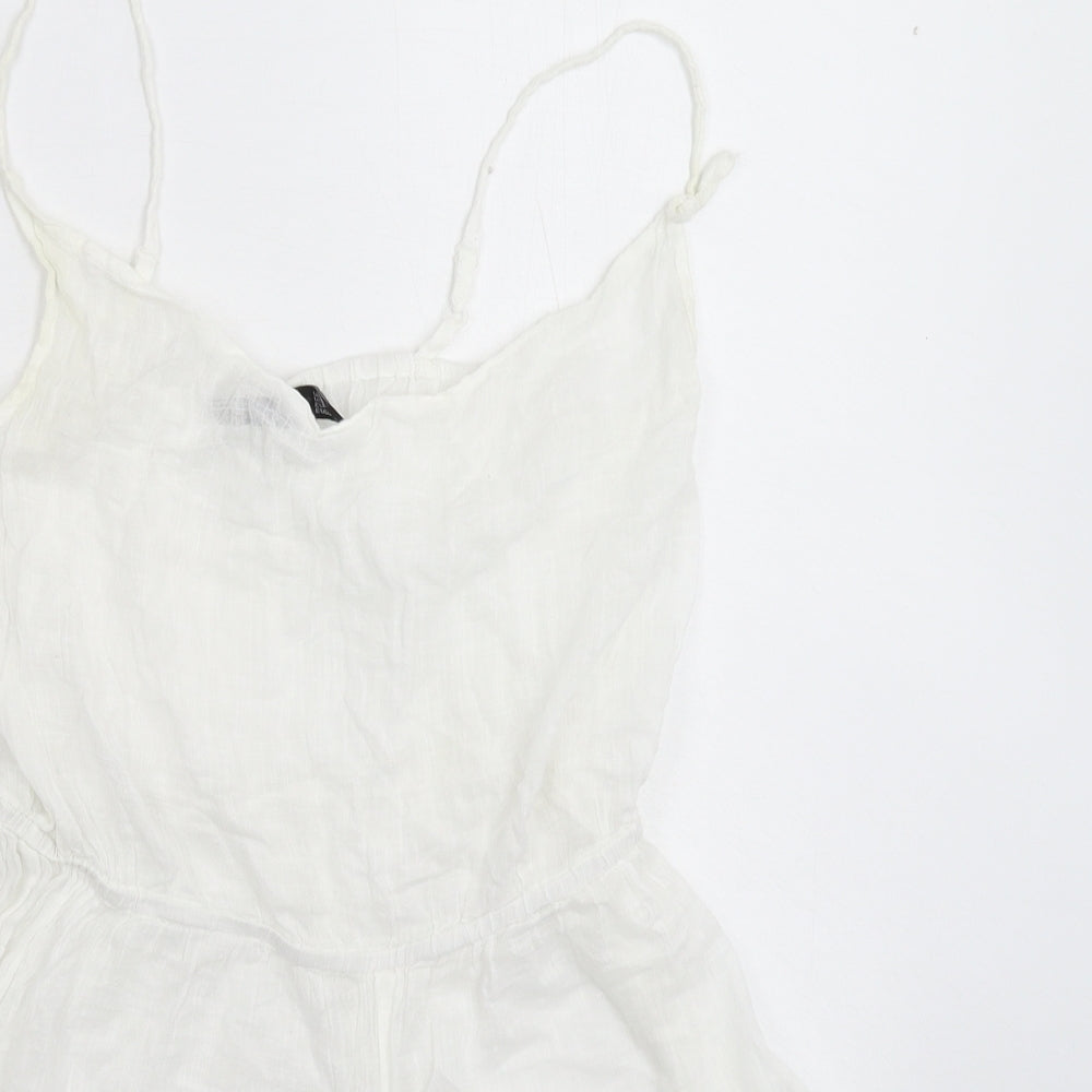 Boohoo Womens White   Jumpsuit One-Piece Size 10 L3 in