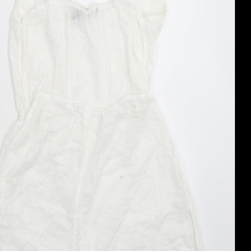 Boohoo Womens White   Jumpsuit One-Piece Size 10 L3 in