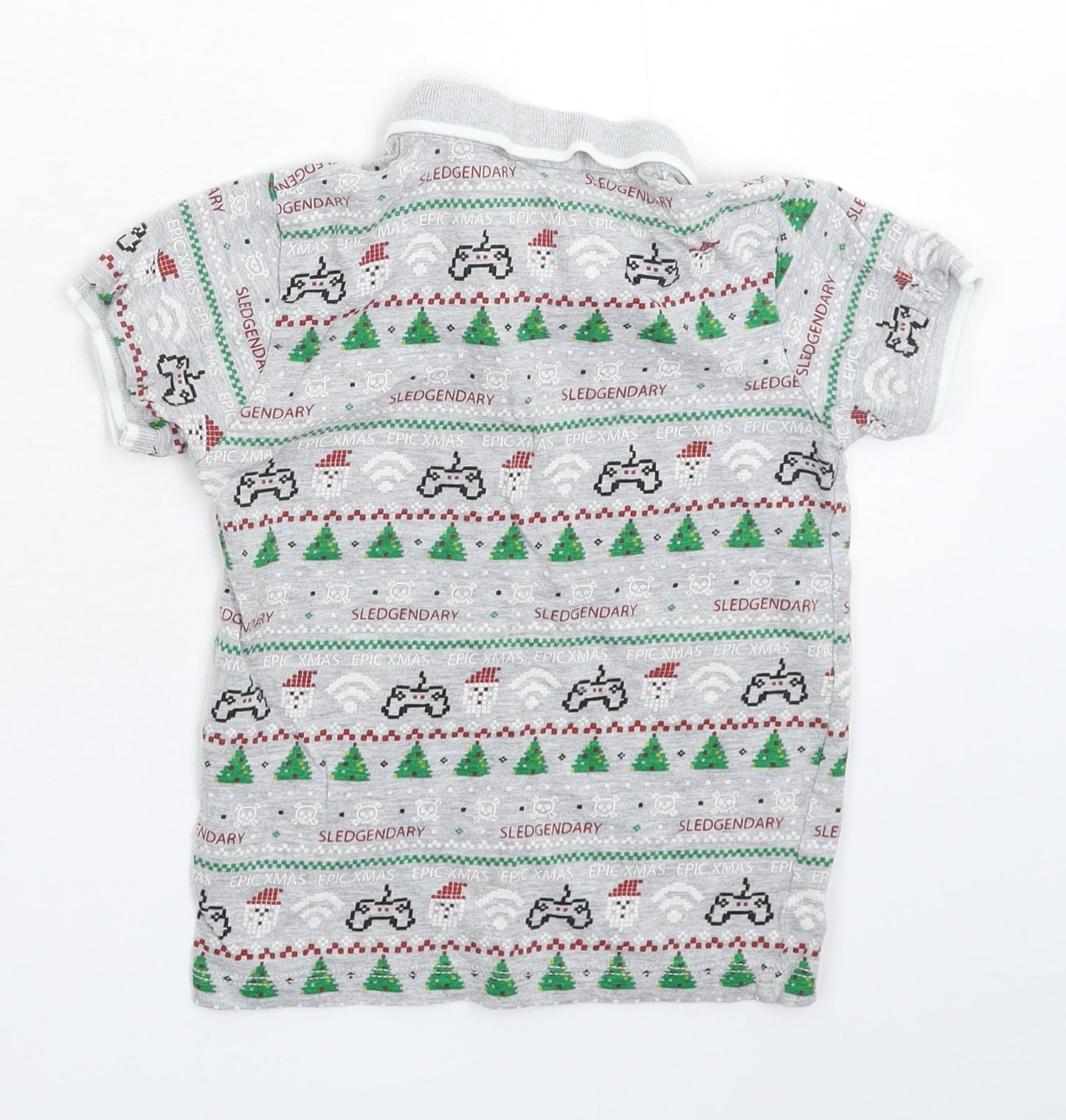 Matalan Boys Grey   Basic Polo Size 5 Years  - Christmas
