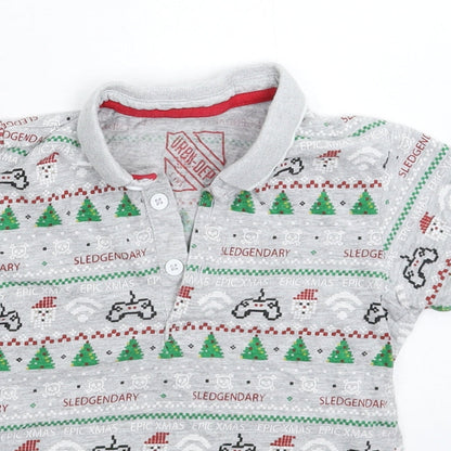 Matalan Boys Grey   Basic Polo Size 5 Years  - Christmas