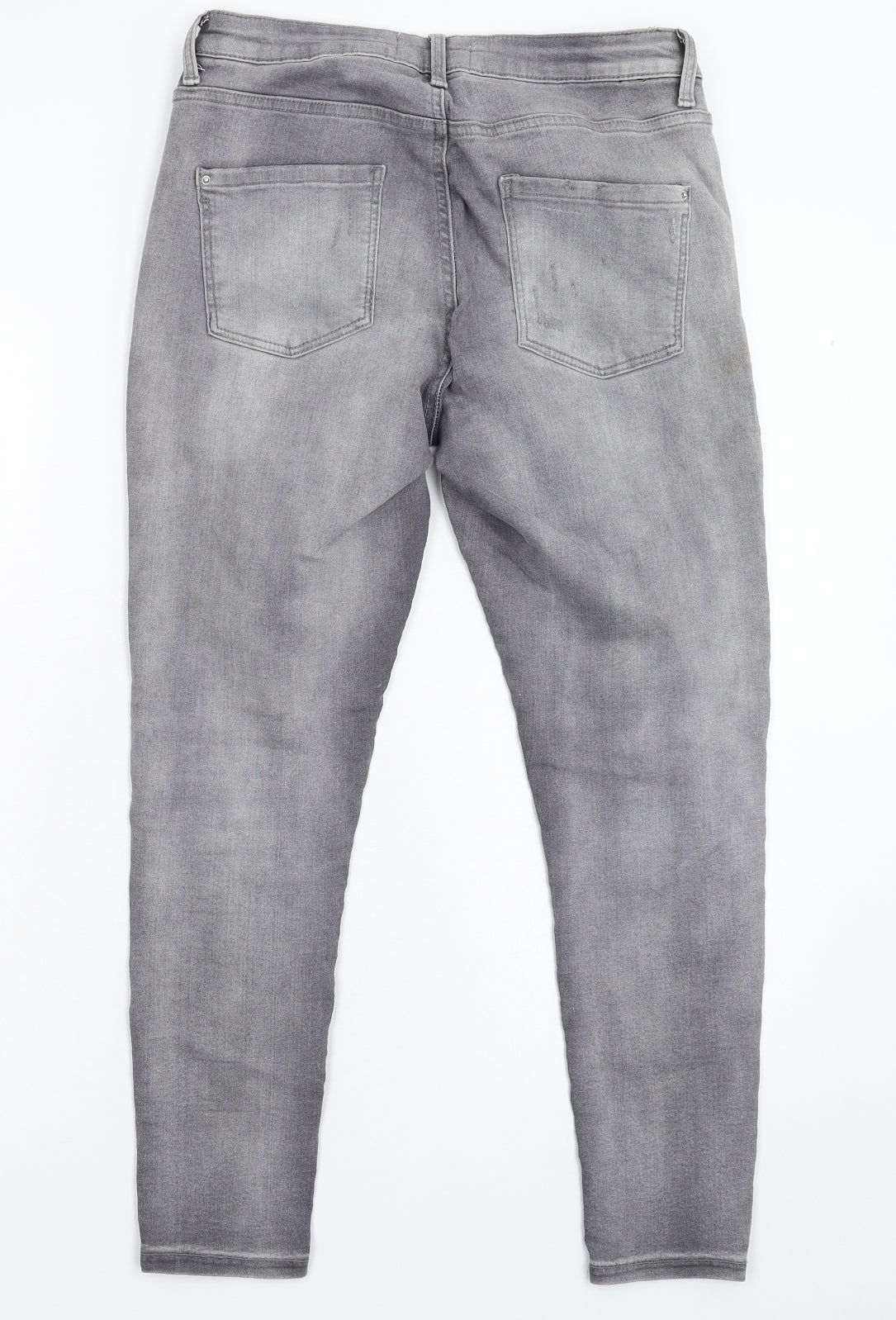 Dorothy Perkins Womens Grey  Denim Skinny Jeans Size 10 L24 in - Crop