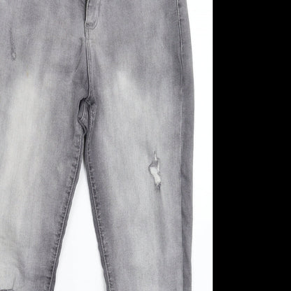 Dorothy Perkins Womens Grey  Denim Skinny Jeans Size 10 L24 in - Crop