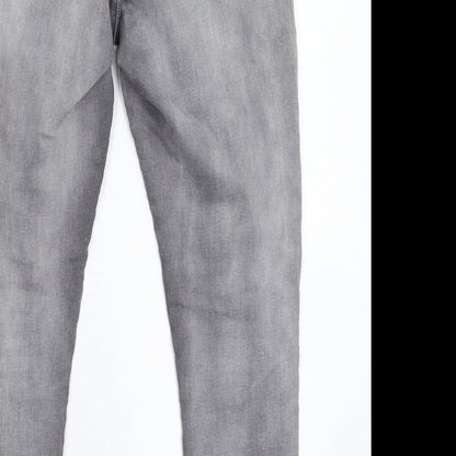 Dorothy Perkins Womens Grey  Denim Skinny Jeans Size 10 L24 in - Crop