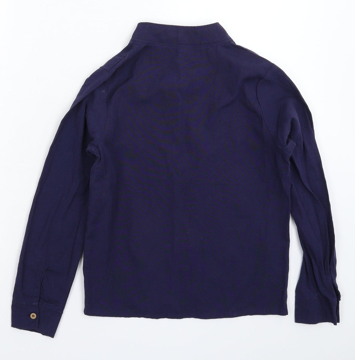 Back view of Forhan boys’ blue basic button-up, size 10-11, years