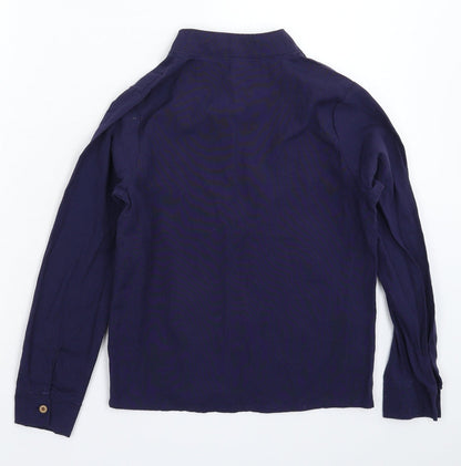Back view of Forhan boys’ blue basic button-up, size 10-11, years