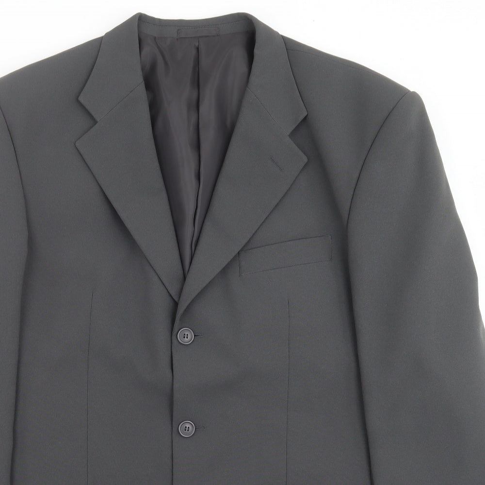 Close-up detail of For Men men’s grey jacket suit jacket, size 42