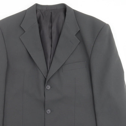 Close-up detail of For Men men’s grey jacket suit jacket, size 42