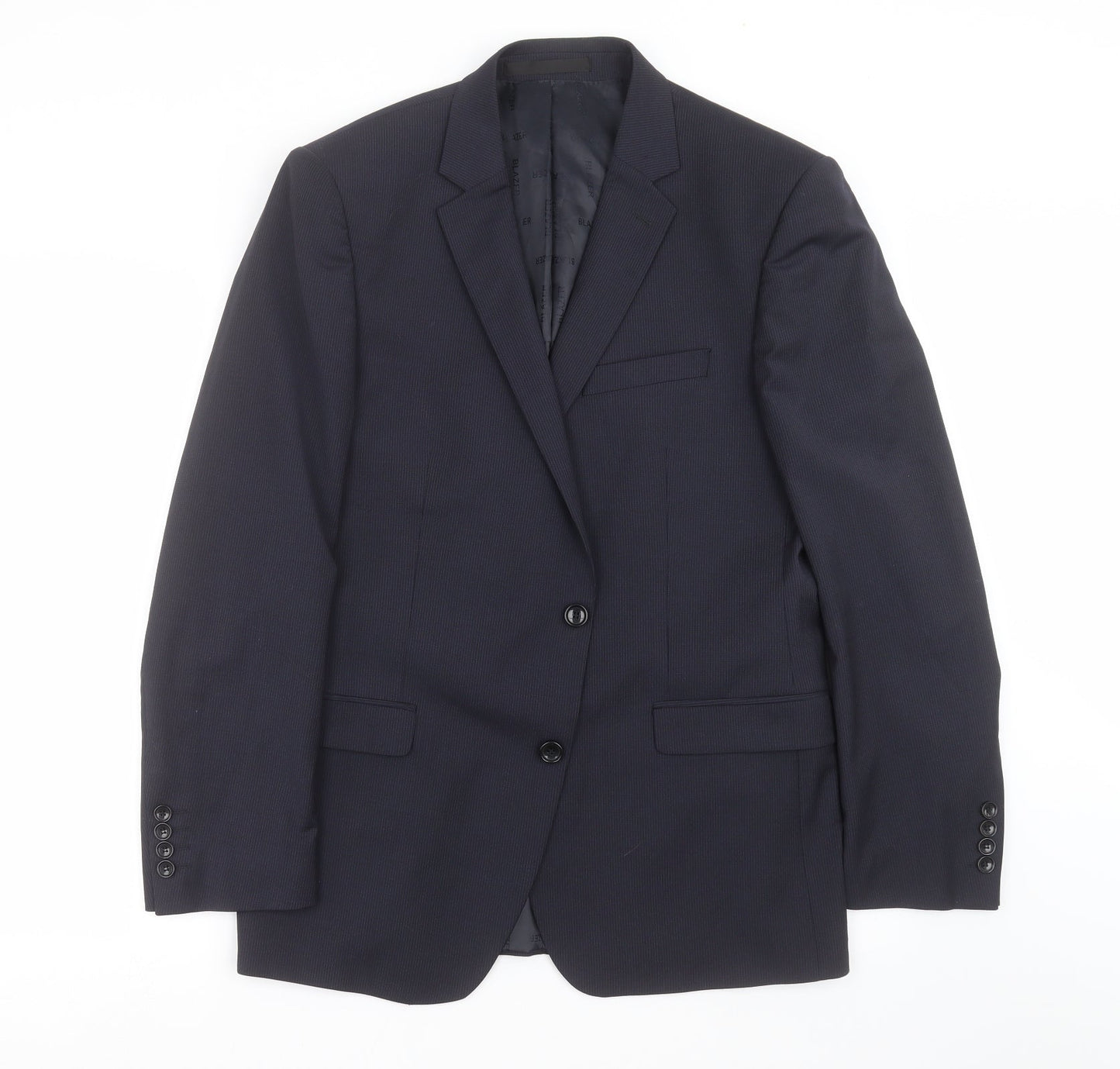 Mens UK Size 40 Blazer Regular Blue Suit Jacket