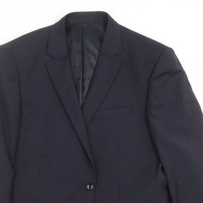 Mens UK Size 40 Blazer Regular Blue Suit Jacket