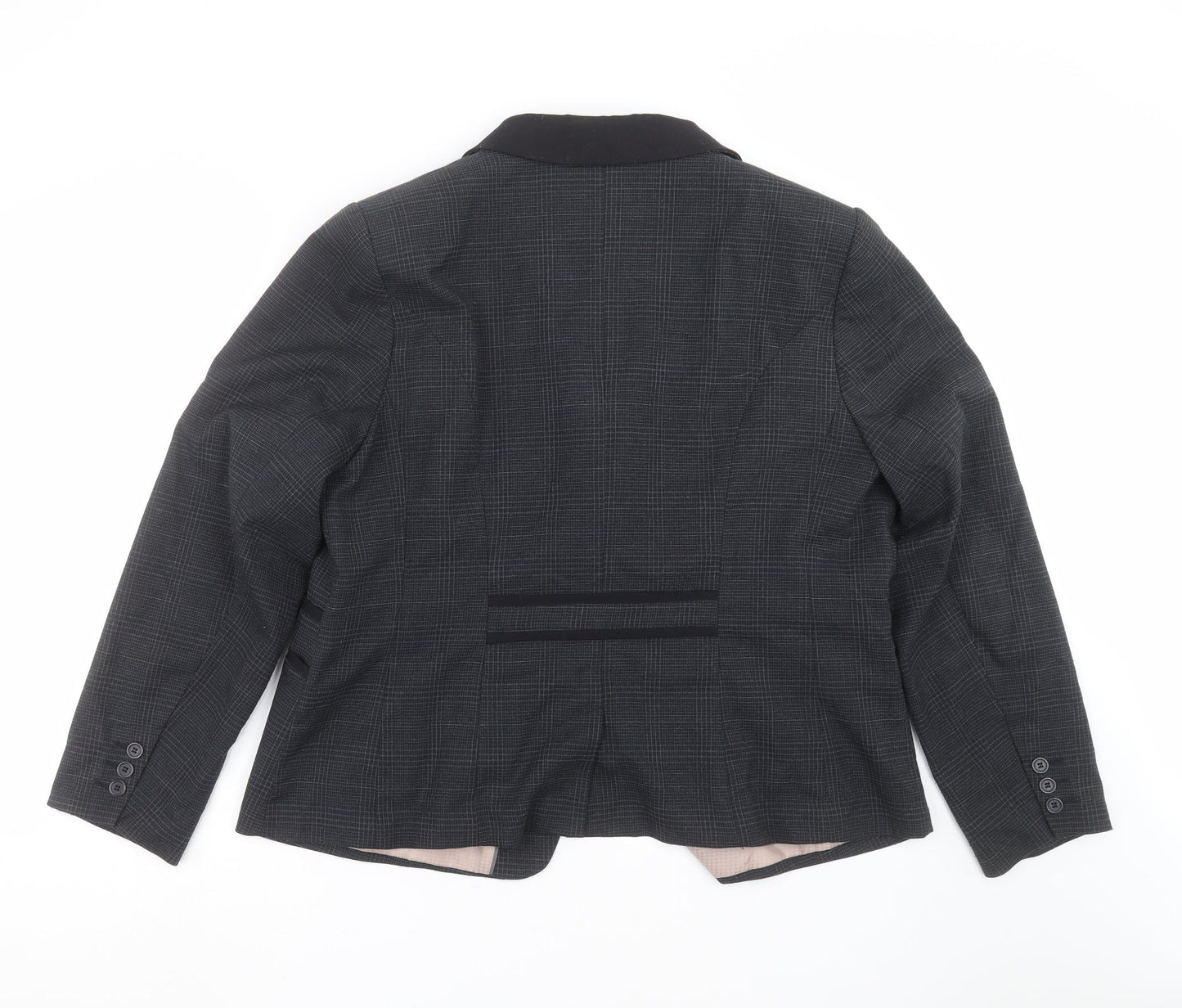 NEXT Womens Blue Check  Jacket Suit Jacket Size L