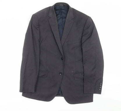 Additional front view of vesari men’s grey jacket suit jacket, size 42